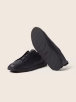ZEGNA Black Leather Triple Stitch™ Sneakers - Figura 5
