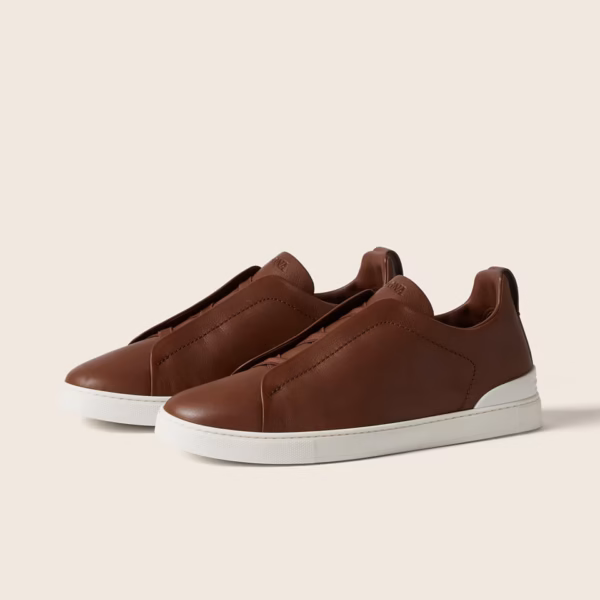 ZEGNA Almond Brown Triple Stitch™ SECONDSKIN Sneakers