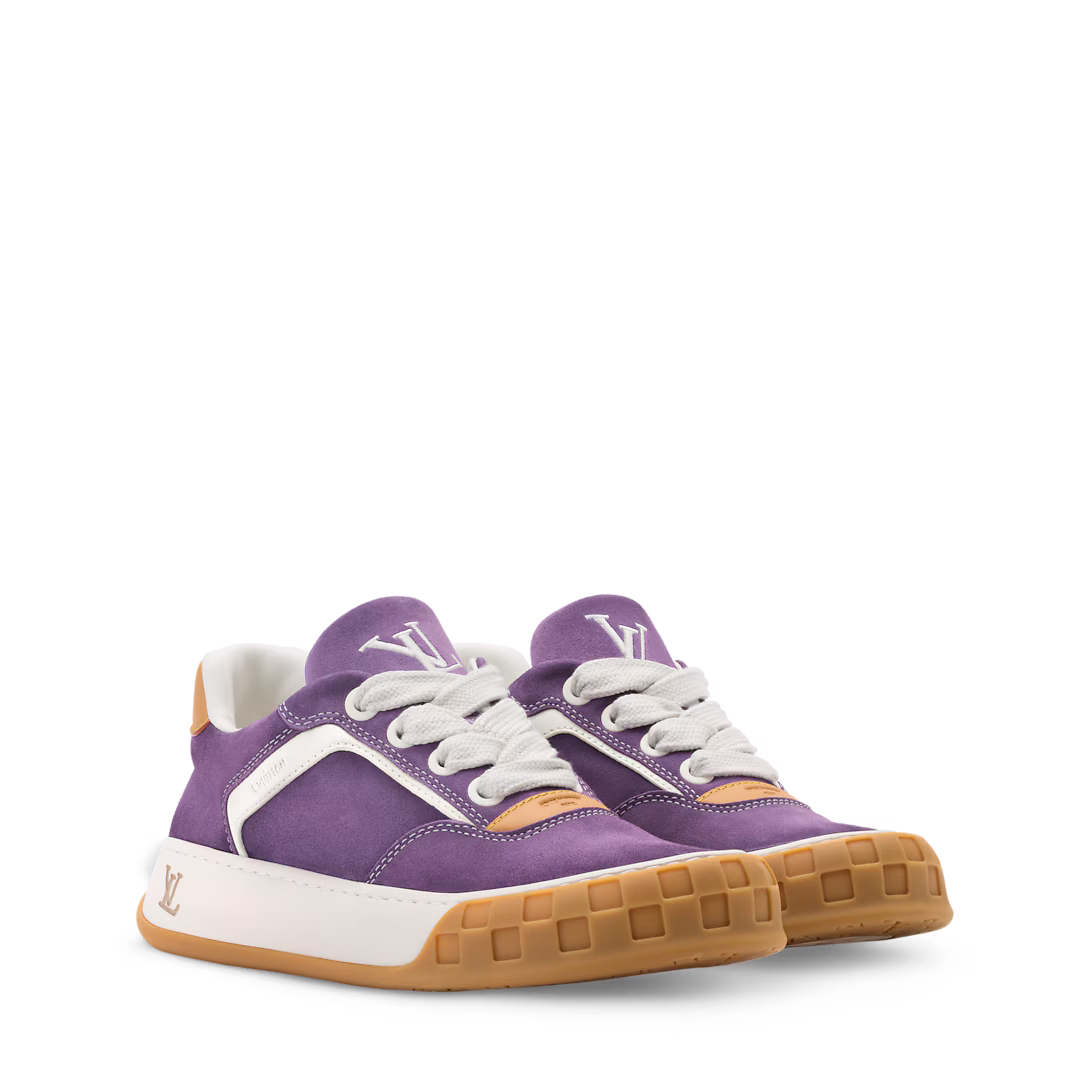 louis-vuitton-lv-tilted-sneaker--BVU03SSC48_PM2_Front view LV Tilted Sneaker Vibrant Lilas Purple Suede - Figura 1